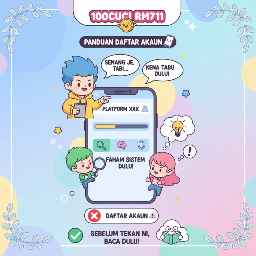 Panduan 100cuci rm711: Daftar Akaun Permainan