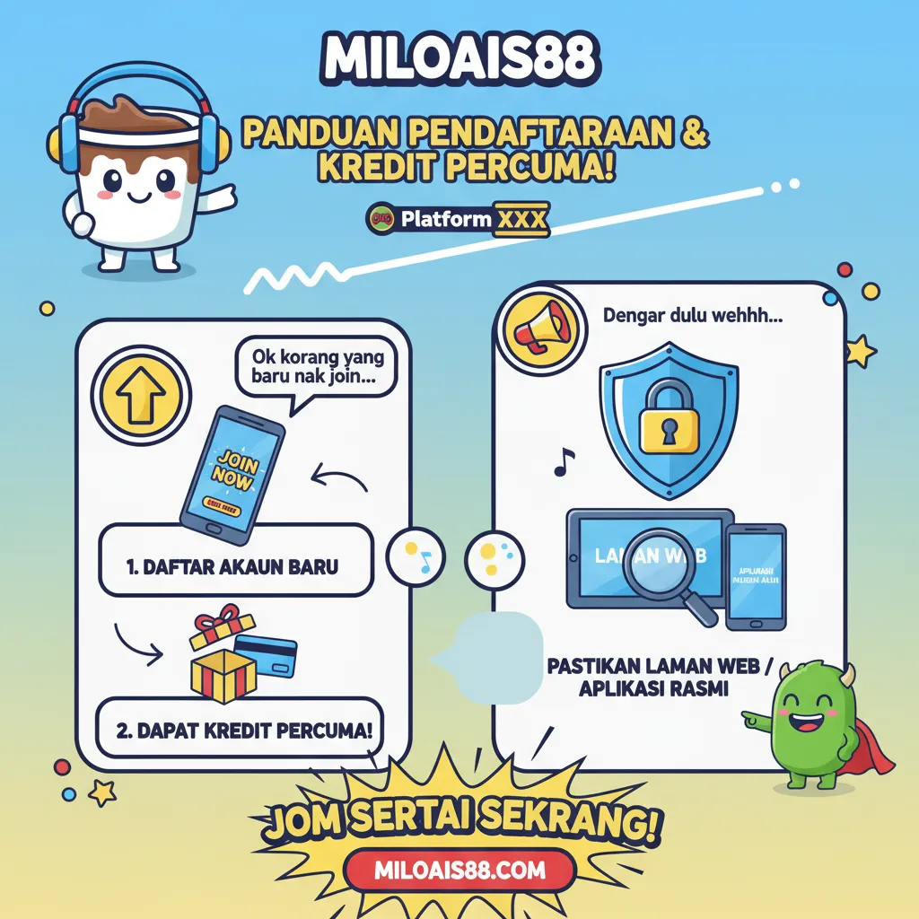 Panduan Pendaftaran Akaun & Kredit Percuma Miloais88